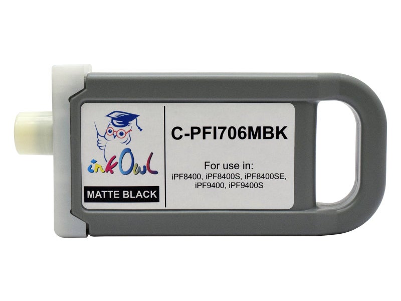 InkOwl Compatible Ink Cartridge Replacement for Canon PFI-706MBK (700ml, Matte Black) for iPF8400, iPF8400S, iPF8400SE, iPF9400, iPF9400S Printers - Image 2